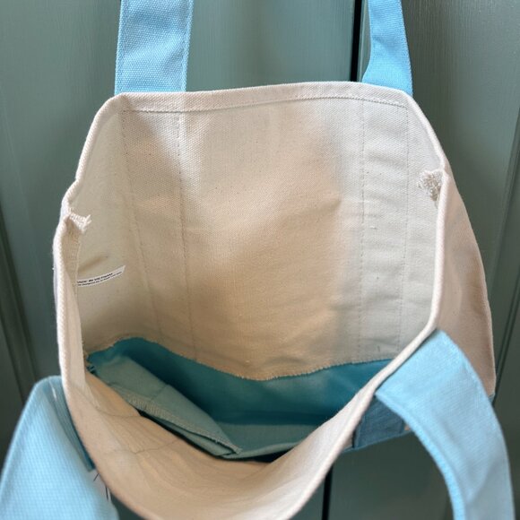 Trader Joe's Mini Pastel Tote Blue *NWT* - Picture 2 of 2